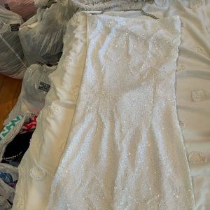 White sequin dress